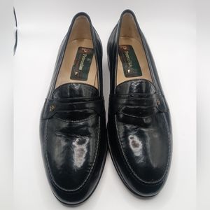 Vintage Petronius Black Leather Loafers Size 43 European 10 US Great Condition!